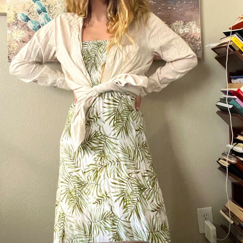 Forever 21 tropical tube top dress
